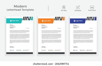Diseño creativo moderno de plantillas de membrete corporativo