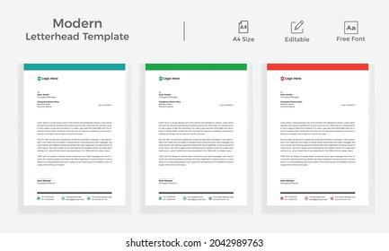 Creative Modern Corporate Letterhead Template Design