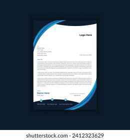 Creative and Modern corporate letterhead template Design