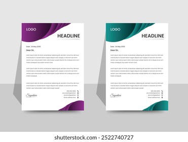 Diseño de Plantilla de membrete corporativo moderno creativo