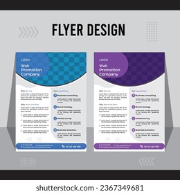 Creative modern corporate minimal business flyer template design.