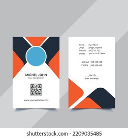 Creative Modern Corporate Office School Id Card Template