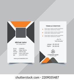 Creative Modern Corporate Office School Id Card Template