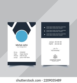 Creative Modern Corporate Office School Id Card Template