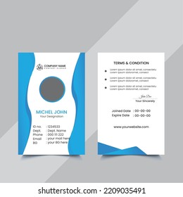 Creative Modern Corporate Office School Id Card Template