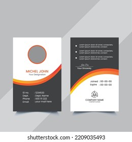 Creative Modern Corporate Office School Id Card Template