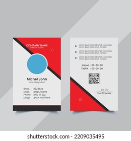 Creative Modern Corporate Office School Id Card Template