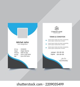 Creative Modern Corporate Office School Id Card Template