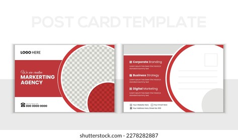 Creative, Modern corporate postcard design. Business Postcard , Event Card, Direct Mail EDDM, Invitation Design Template.