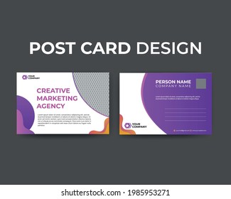 Kreative moderne Corporate-Postcard-Vorlage, Vektorgrafik