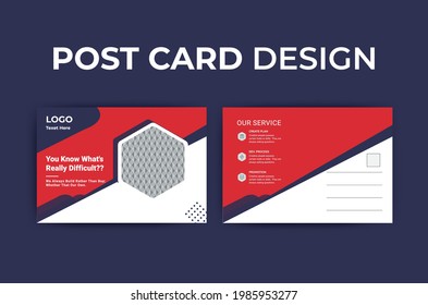 Creative Modern corporate postcard template vector