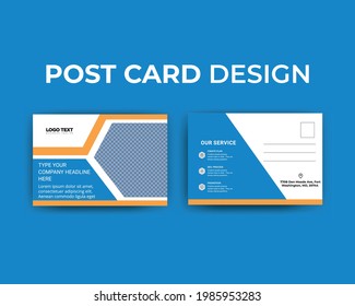 Creative Modern corporate postcard template vector