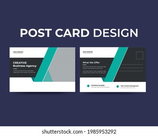 Creative Modern corporate postcard template vector