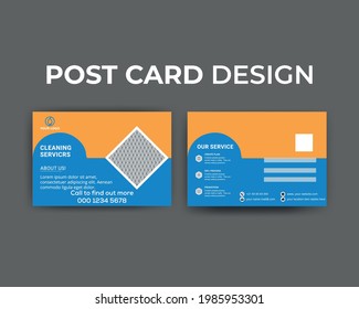 vector de plantilla de postales corporativas creativa moderna