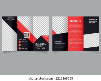 Creative Modern Corporate Tri-Fold Brochure. Business flyer design. Flyer for printing. Catalog .