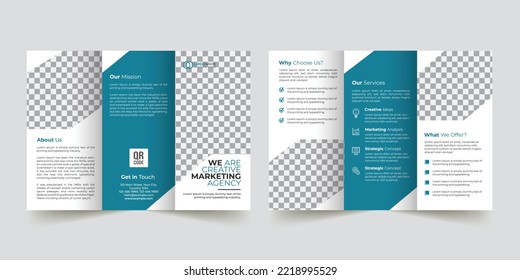 Creative Modern Corporate Tri-Fold Brochure Template Design