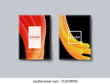 Creative modern covers design. Vector art illustration. Party or music concert abstract poster with colorful blended gradient color shapes. Liquid vibrant color. Art background for invitation template