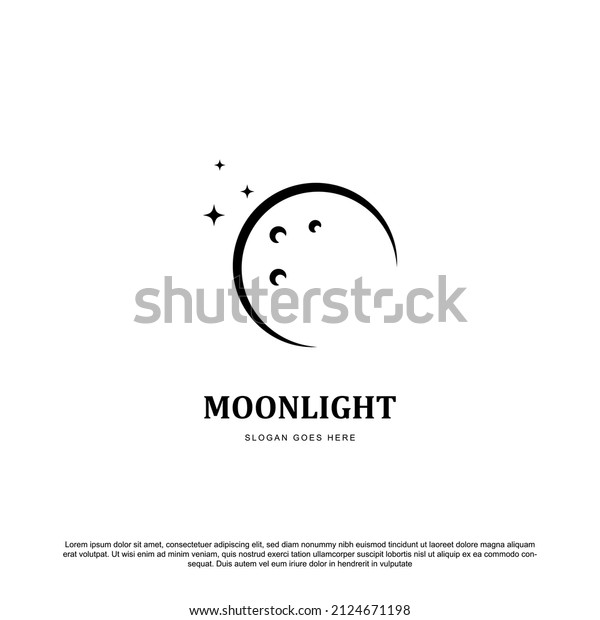Creative modern Crescent\
moon logo design