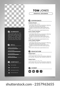 Creative Modern Curriculum Vitae Resume Template Vektor