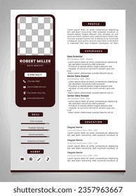 Creative Modern Curriculum Vitae Resume Template Vector