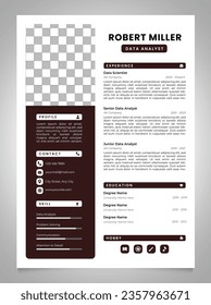 Creative Modern Curriculum Vitae Resume Template Vector