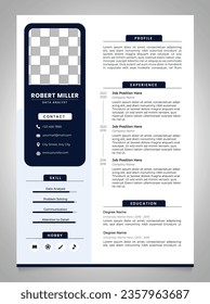Creative Modern Curriculum Vitae Resume Template Vector