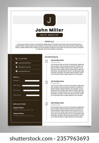 Creative Modern Curriculum Vitae Resume Template Vector