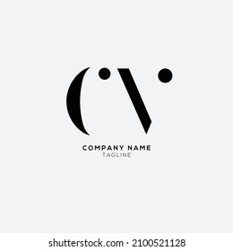 Creative modern CV Letter Business Logo Design Alphabet Icon Vector Symbol. Creative elegant letter CV logo template.