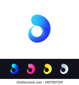 Diseño creativo de logotipo de letra D moderna - Vector de diseño de logotipo de letra D - Plantilla de diseño de logotipo D exclusiva