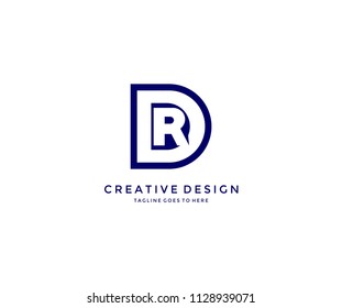 Creative Modern D R Design Logo