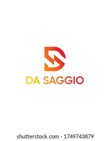 Creative modern Da saggio logo template, vector logo for business and company identity 