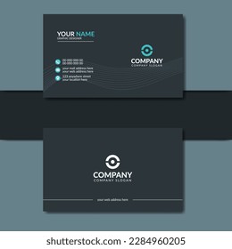 Creative modern dark black clean business card layout design. business card template, visiting card