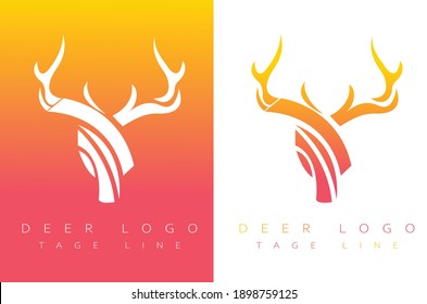 Creative Modern Deer Logo, Abstract Deer logo