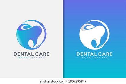 Creative Modern Dental Care Logo Design. Usable For Business, Community, Foundation, Medical, Services Company. Vector Logo Design Illustration.