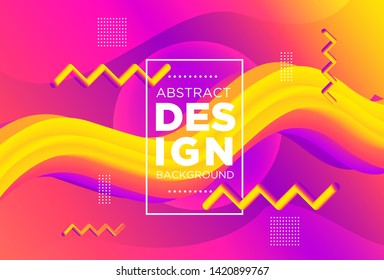 Creative modern design 3d flow shape. Liquid wave backgrounds for Poster, presentation and web Banner