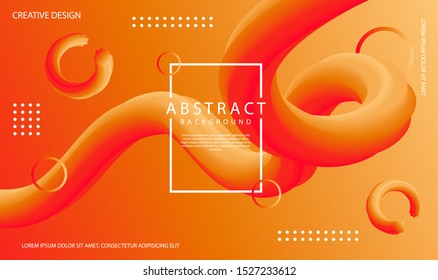 Creative modern design 3d flow shape. Liquid color abstract background design template for use element cover, banner, advertising, flyer, card, and wallpaper.