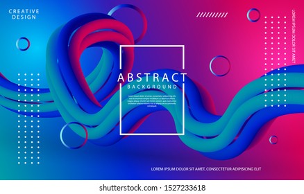 Creative modern design 3d flow shape. Liquid color abstract background design template for use element cover, banner, advertising, flyer, card, and wallpaper.