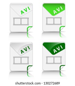 	Creative and modern design AVI file type icon