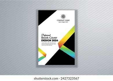 CREATIVE MODERN DESIGN BLACK AND GRADIENT COLOR BOOK COVER DESIGN TEMPLATE