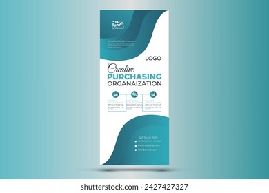 CREATIVE MODERN DESIGN GRADIENT COLOR BUSINESS ROLL UP BANNER TEMPLATE