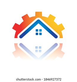 Creative modern design home for your best business symbol. Real estate symbol icon. Vector illustration EPS.8 EPS.10