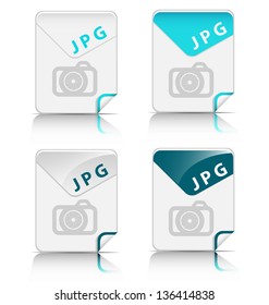 Creative and modern design JPG file type icon