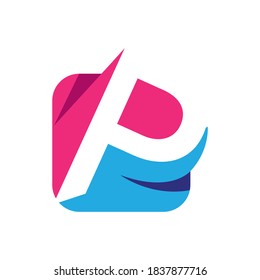 Creative modern design letter P in modern style for your best business symbol. Vector illustration EPS.8 EPS.10