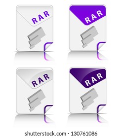 Creative and modern design RAR file type icon