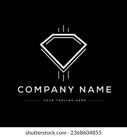 Creative Modern Diamond Logo. Black and White Logo. Usable for Business Logos. Flat Vector Logo Design Template Element