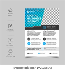 Creative modern digital marketing agency business flyer template