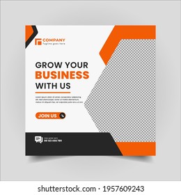 Creative modern digital marketing agency business social media post template