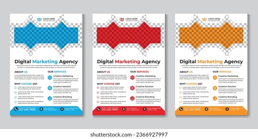 Creative modern digital marketing flyer design template