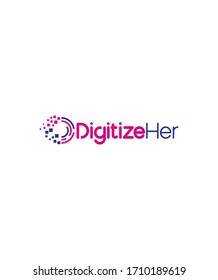 Creative modern Digitize Her logo template, vector logo for inspirations
