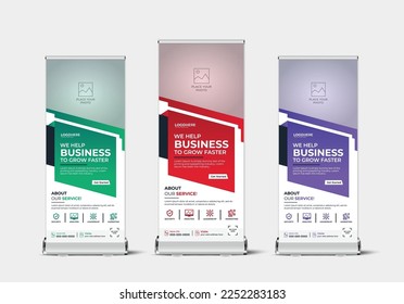 Creative modern display roll up banner template design 